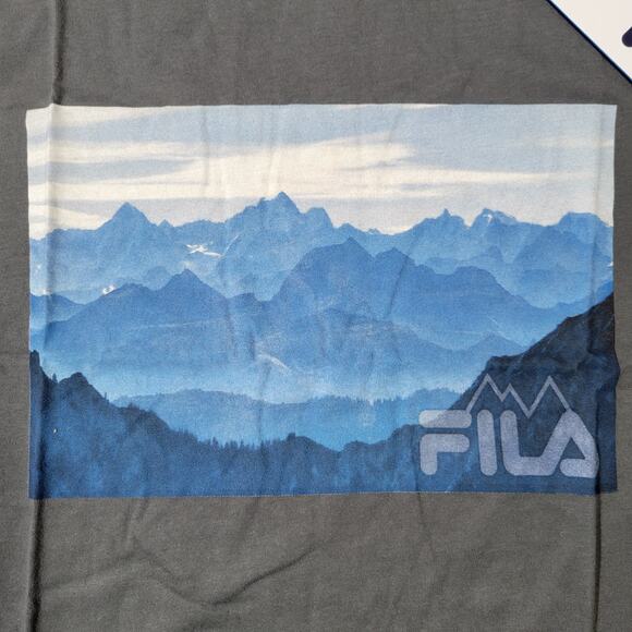 Fila Mountain Vista Tee Dark Grey Heather M NWT - Picture 4 of 10